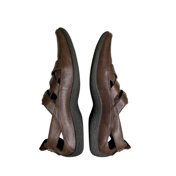 Timberland Smart Comfort System Brown Leather Flats MaryJane Shoes - Picture 5 of 9